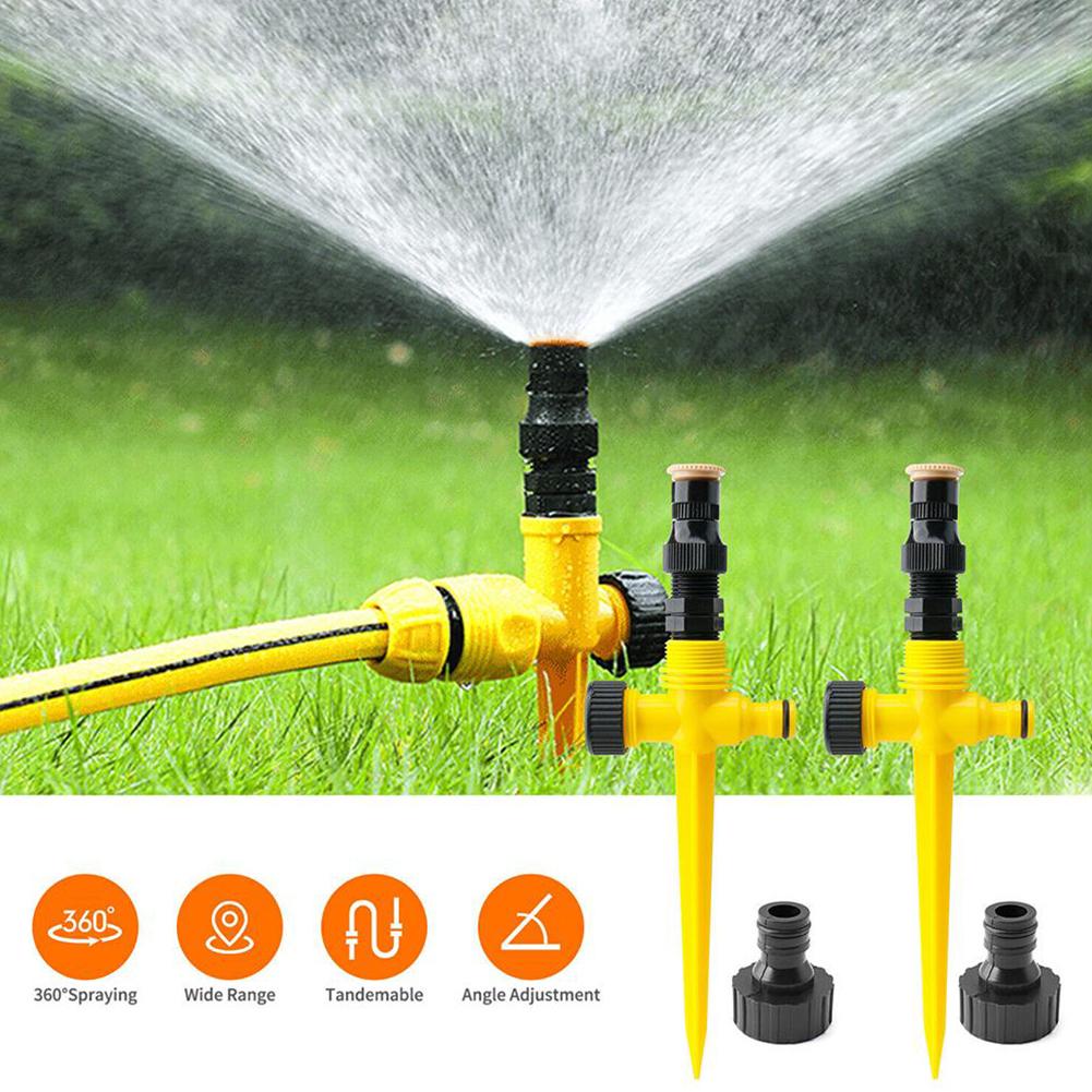 Smart Garden Monitoring System - 360 ° Verstellbarer Gartensprinkler mit Bodenspieß,