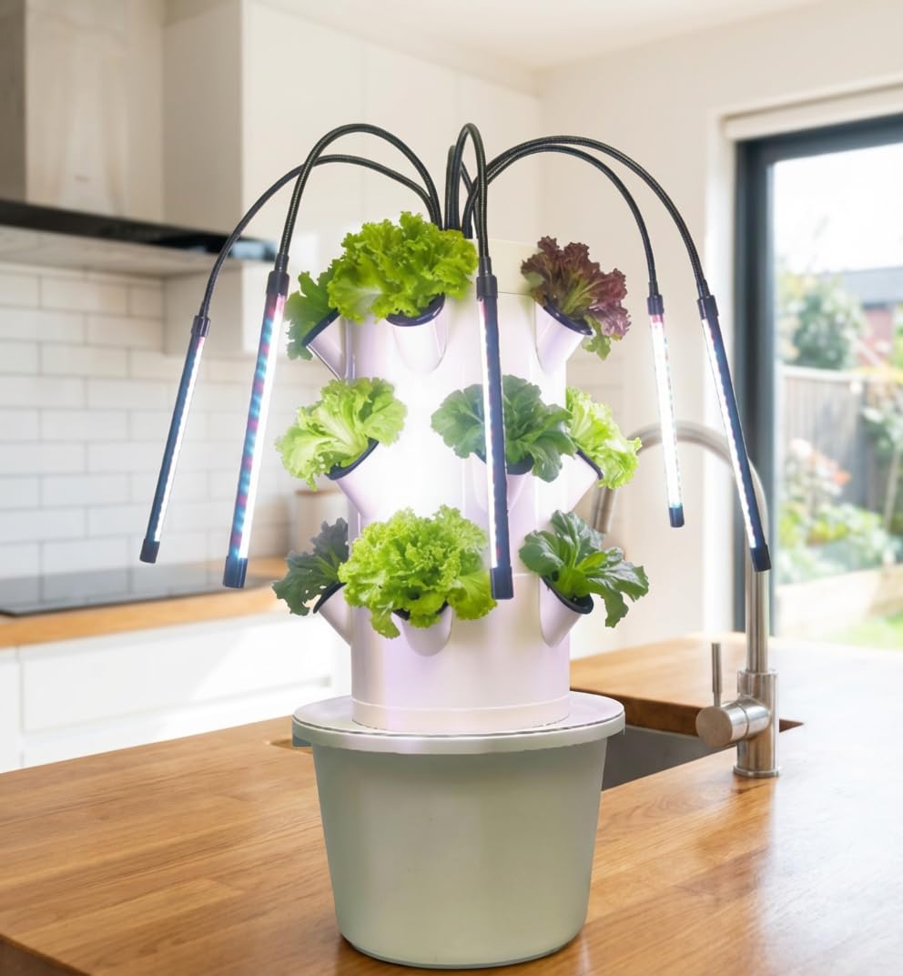 Smart Garden Vertical - Vertikales Hydroponisches Anbausystem | 3-Schichtiger 15-Loch