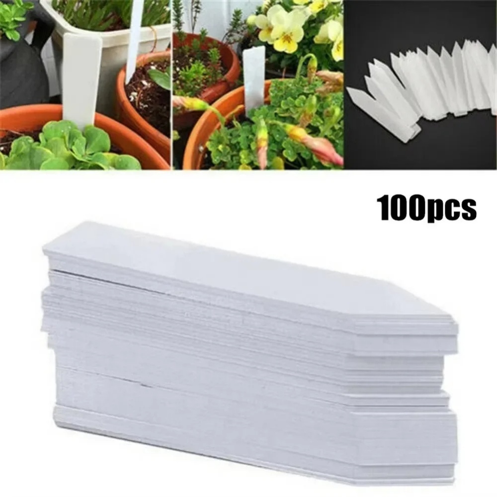 Garden Journal Planner - 100 Stück Pflanzenetiketten Pflanzenzubehör Blumentöpfe Kunststoff-Pflanzenschilder