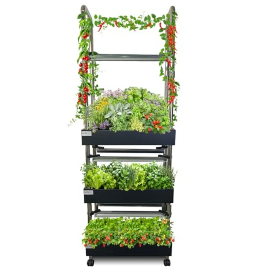 Smart Garden Vertical - Indoor-Hydrokultur-Anbausystem: Vertikaler Garten mit intelligenten Vollspektrum-Lichtern,