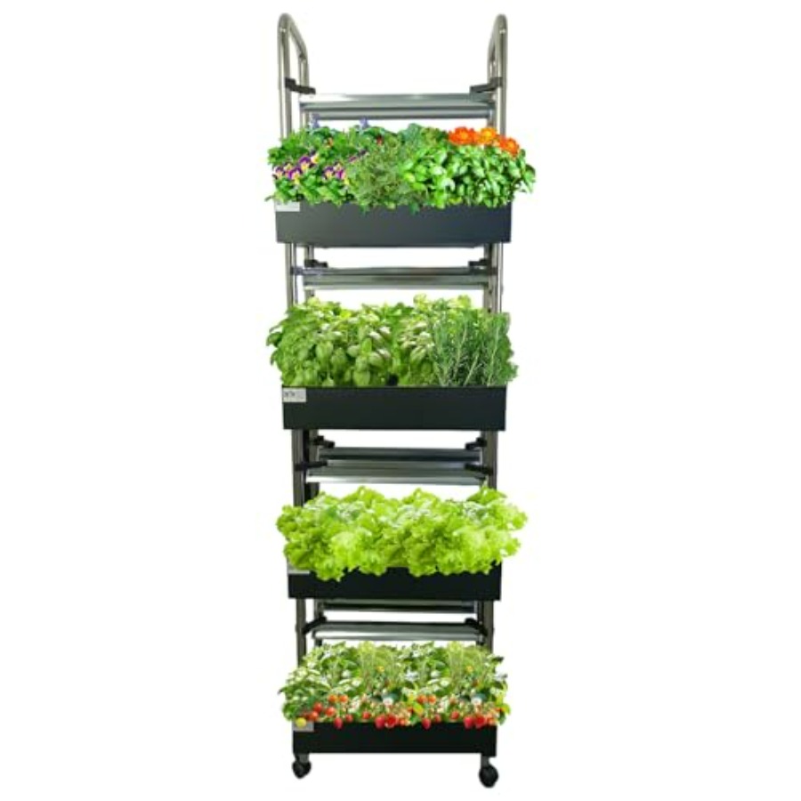 Smart Garden Vertical - Indoor-Hydrokultur-Anbausystem: Vertikaler Garten mit intelligenten Vollspektrum-Lichtern,