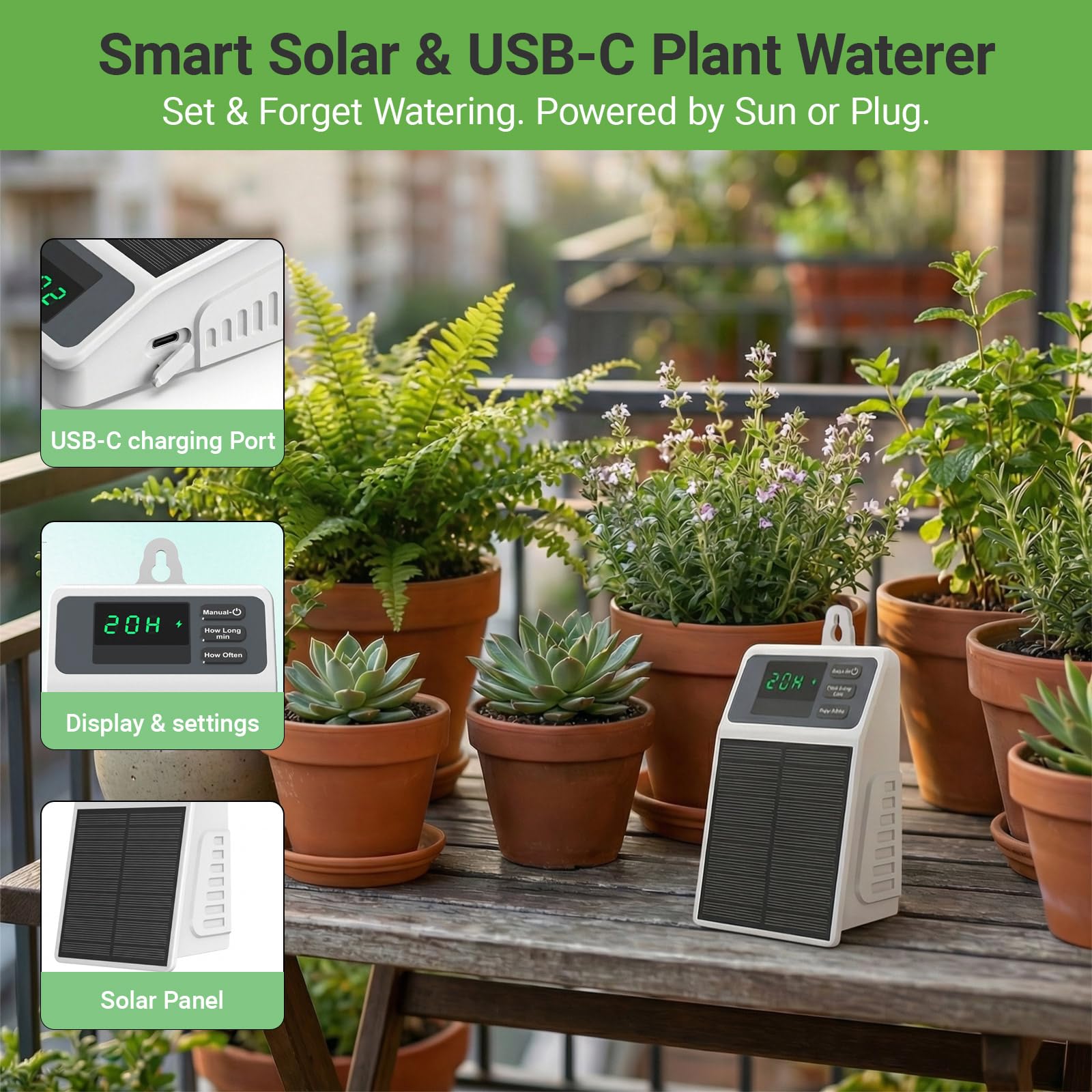 Verbessertes Solarbetriebenes  – Smart Garden Project Bewertung und Preis